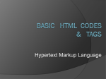 HTML TAGS