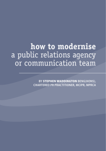 how to modernise a public relations agency or communication team