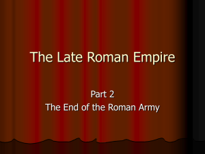 The Late Roman Empire - Nipissing University Word