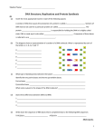 DNA Structure, Replication and Protein Synthesis