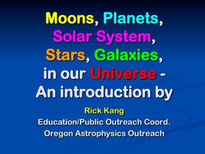 Moons, Planets, Solar System, Stars, Galaxies, in our Universe