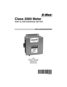 Class 2000 Installation Manual - E-Mon