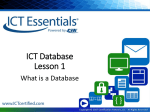 ICT Database Lesson 1