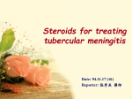 Steroids for treating tuberculous meningitis