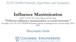 E6909 presentation - Network Algorithms and Dynamics