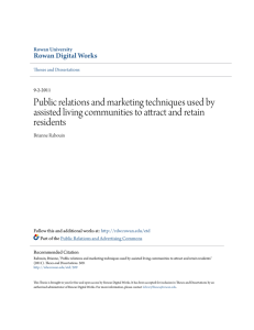 Public relations and marketing techniques used by assisted living