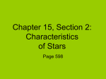 15.2 Characteristics of Stars