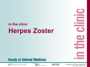 Clinical Slide Set. Herpes Zoster