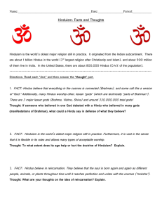 Hinduism: Facts and Thoughts