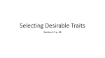 Selecting Desirable Traits