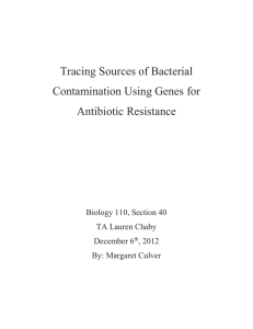 Using Genes for Antibiotic Resistance to Trace Sources of Bacterial