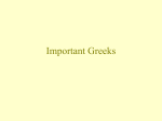 Important Greeks