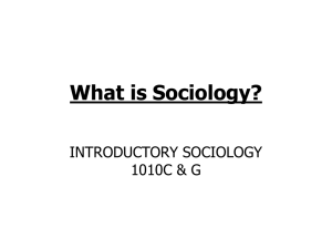 Chapter 1, Why Sociology?