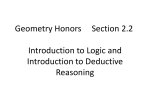 Geometry Honors Section 2.2 Introduction to Logic