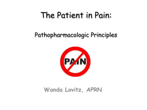 The Client in Pain: Pathopharmacologic Principles