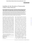 Guidelines for the Prevention of Intravascular Catheter