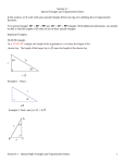 Special Triangles and Trigonometric Functions