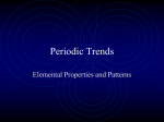 Periodic Trends - Greer Middle College