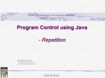 Java Program Control Repetition - Computer Science