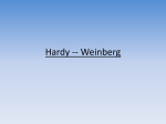 Hardy -- Weinberg