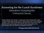 Screening for the Lynch Syndrome