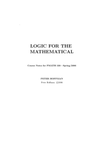 logic for the mathematical