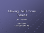 Making Cell Phone Games