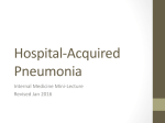 Hospital Acquired Pneumonia