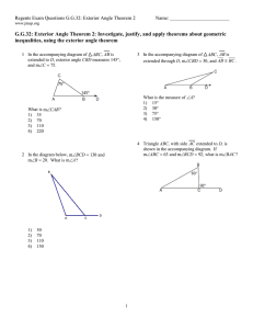 Exterior Angle Theorem 2