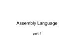 Assembly Language - Kirkwood Community College