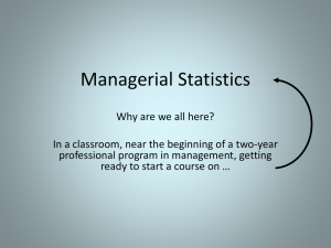 Statistics - Kellogg School of Management