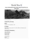 World War II Facts, information and articles about World War II, 1939