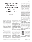 Report on the Nineteenth International FLAIRS Conference