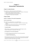 Chapter Outline Section 2.1 The Basics of Nonverbal Communication