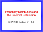 Probability Distributions - Valdosta State University