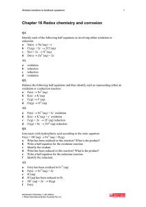 Chapter 16 Redox chemistry and corrosion