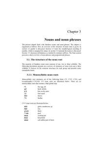 Chapter 3 Nouns and noun phrases