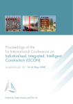 Proceedings of the 1st International Conference on Industrialised