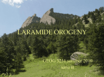 Lecture#4 part 2: Laramide Orogeny