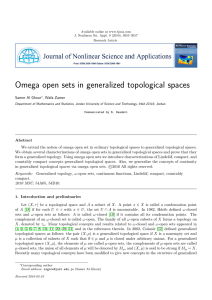 Omega open sets in generalized topological spaces
