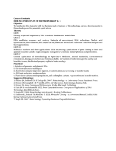Syllabus (Principles of Biotechnology) File