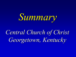 PowerPoint1 - Central Church of Christ, Georgetown, Kentucky