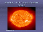 SINGLE CRYSTAL SILICON PV CELLS