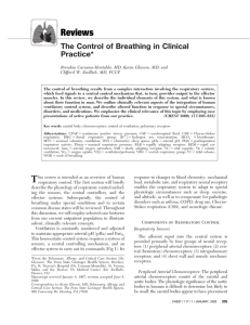 The Control of Breathing in Clinical Practice