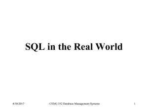 SQL in the Real World