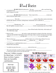 Blood Basics Notes - Fill in the blanks