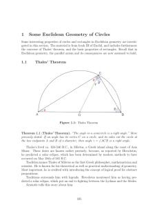 1 Some Euclidean Geometry of Circles