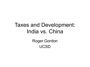 Evolving Tax Structures: India vs. China