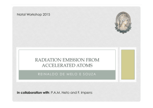 RADIATION EMISSION FROM ACCELERATED ATOMS