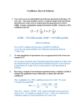 Confidence Interval Solutions ($1000 – 1.96*$200/sqrt(60), $1000 +